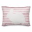 White Rabbit with Pink Watercolor Stripes 14x20 Spun Poly Pillow