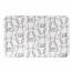 Cute White Rabbit Pattern 34x21 Bath Mat