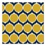 Blue & Yellow Ogee Pattern 12x12 Canvas Wall Art