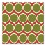 Red & Green Ogee Pattern 12x12 Canvas Wall Art