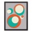 Retro Circles 16x20 Black Framed Canvas