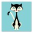 Mod Cat 16x16 Canvas Wall Art