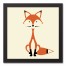 Mod Fox 12x12 Black Framed Canvas