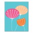 Bright Mod Flowers 8x10 Tabletop Canvas