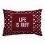 Life is Ruff Red Polka Dots 30x40 Indoor / Outdoor Pet Bed