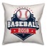 Baseball 18x18 Personalized Spun Poly Pillow