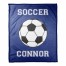 Soccer Star 50x60 Personalized Coral Fleece Blanket