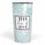Teal Floral Monogram 20 oz Personalized Tumbler