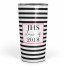 Black Striped Monogram 20 oz Personalized Tumbler