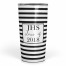 Black Striped Monogram 20 oz Personalized Tumbler