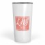 Coral Watercolor Monogram 20 oz Personalized Tumbler