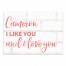 I Like You and I Love You 5x7 Personalized Tabletop Canvas
