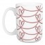 Pink Heart Lines Pattern 15 oz Mug