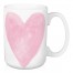 Pink Watercolor Heart 15 oz Mug