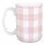 Pink & White Buffalo Check 15 oz Mug