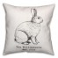 Bunny Sketch 18x18 Personalized Spun Poly Pillow