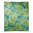 Teal Banana Leaves 50x60 Coral Fleece Blanket