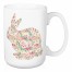 Floral Rabbit Pink 15 oz Mug