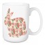 Floral Rabbit Rose 15 oz Mug