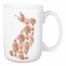 Standing Floral Bunny Rose 15 oz Mug