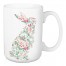 Standing Floral Bunny White Mint 15 oz Mug