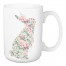 Standing Floral Bunny Pink Mint 15 oz Mug
