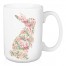 Standing Floral Bunny Pink 15 oz Mug