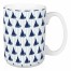 Blue Sail Boat Pattern 15 oz Mug