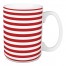 Red and White Stripes 15 oz Mug