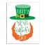 Happy St. Patrick's Day Leprechaun 11x14 Canvas Wall Art
