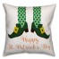 Happy St. Patrick's Day Leprechaun Shoes 18x18 Spun Poly Pillow