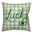Green Buffalo Check Lucky 18x18 Spun Poly Pillow
