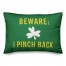 Beware: I Pinch Back 14x20 Spun Poly Pillow