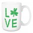 Buffalo Check Love Clover 15 oz Mug
