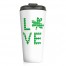Buffalo Check Love Clover 15 oz Travel Mug