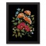 Embroidered Flowers 11x14 Black Framed Canvas