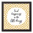 Find Happiness in the Little Things 12x12 Black Framed Canvas