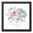 Find Happiness in the Little Things Succulents 12x12 Black Framed Canvas
