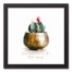Find Happiness in the Little Things Cactus 12x12 Black Framed Canvas