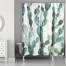 Watercolor Cactus 71x74 Shower Curtain