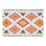 Coral and Mustard Tribal Pattern 2x3 Area Rug