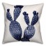 Indigo Watercolor Cactus 18x18 Spun Poly Pillow