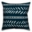 Blue Box & Dash Pattern 18x18 Spun Poly Pillow