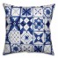 Watercolor Blue Boho 18x18 Spun Poly Pillow
