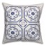 Blue Watercolor Tile 26x26 Spun Poly Pillow