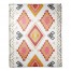 Coral and Mustard Tribal Pattern 50x60 Coral Fleece Blanket