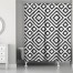 Black and White Diamond Pattern 71x74 Shower Curtain