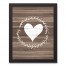 Heart Wreath 11x14 Black Framed Canvas