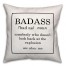 Badass Definition 18x18 Spun Poly Pillow