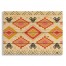 Coral and Mustard Tribal Pattern 20x14 Pallet Wood Art